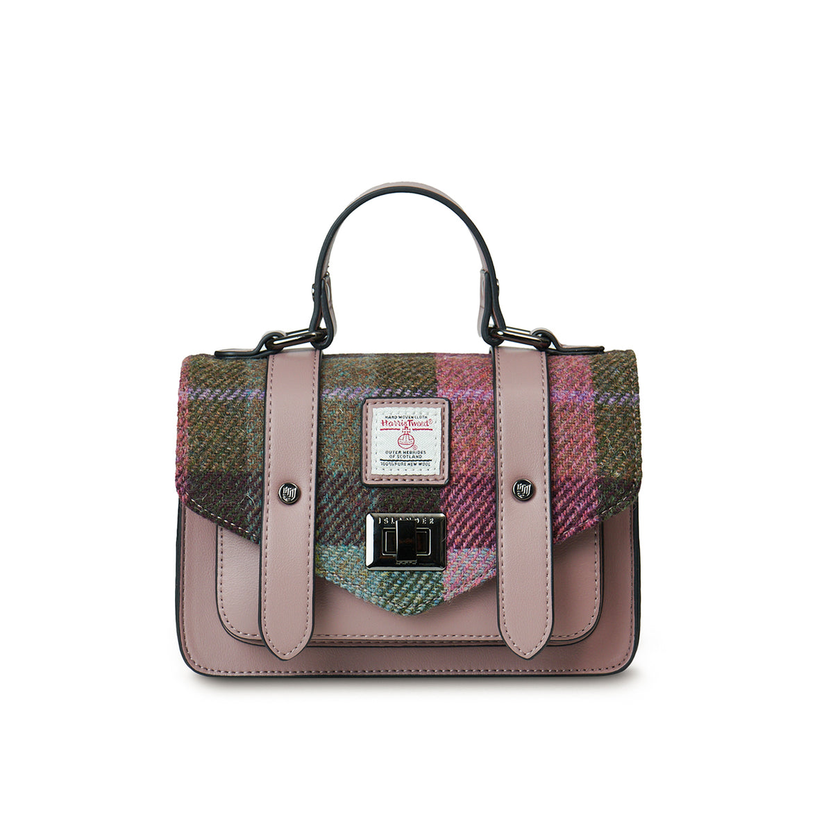 The Medium Satchel – Pink and Green Tartan