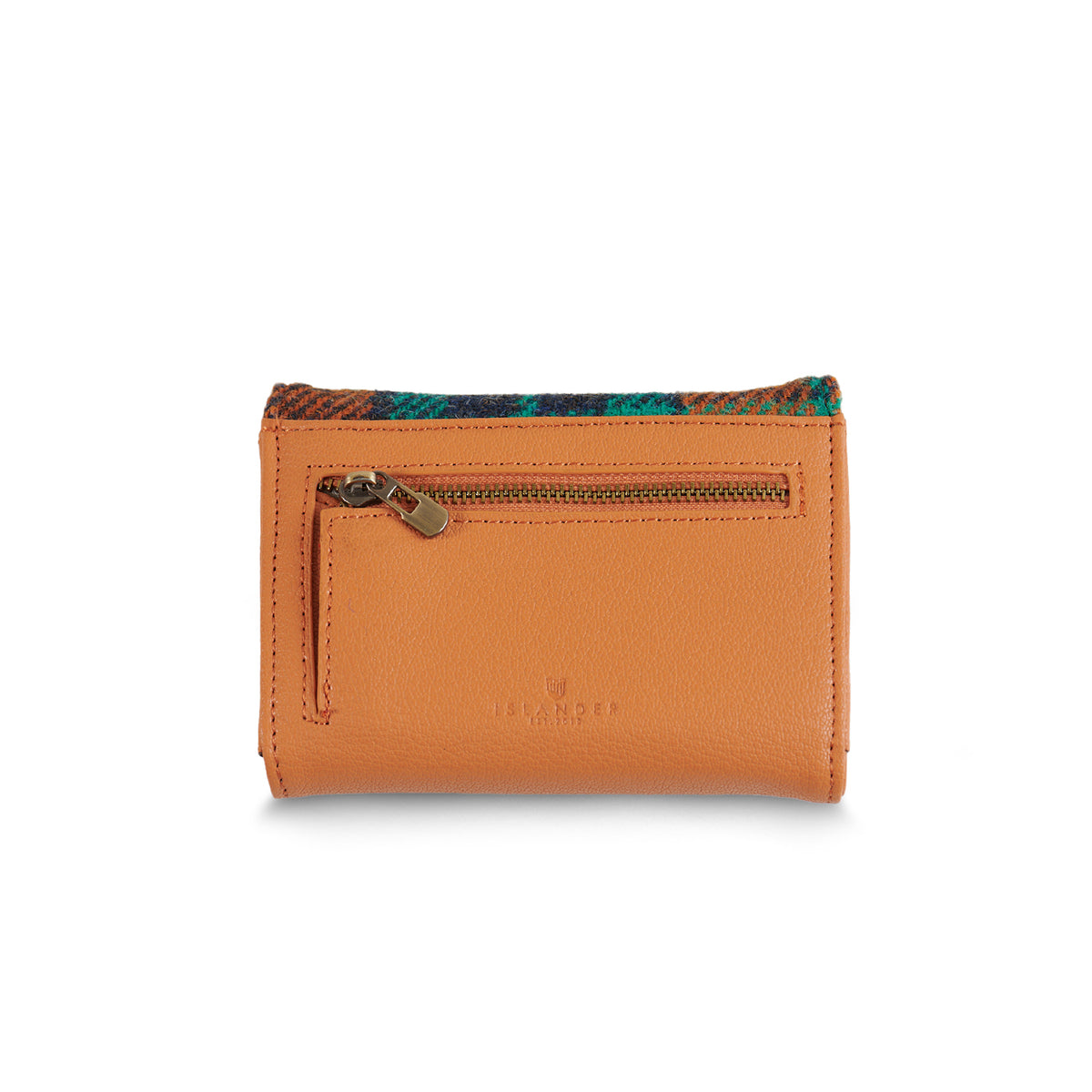Small Clasp Purse – Orange Blue Tartan