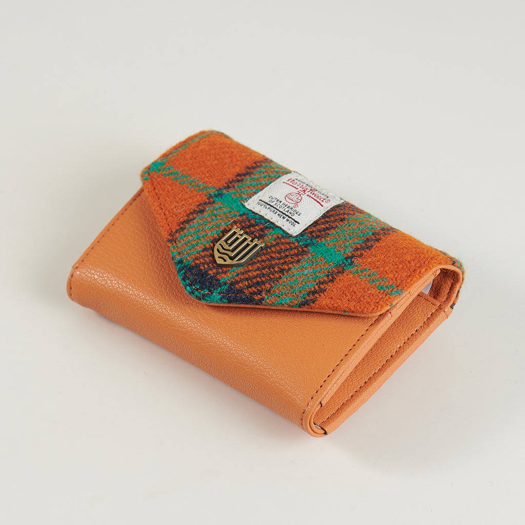 Small Clasp Purse – Orange Blue Tartan