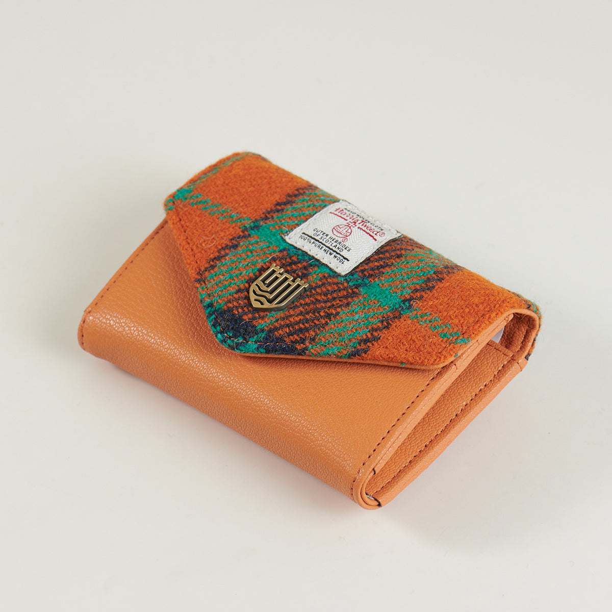 Small Clasp Purse – Orange Blue Tartan