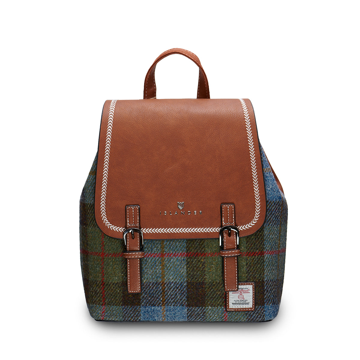 The Jura Backpack – Chestnut Blue Tartan