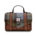The Medium Satchel – Chestnut Blue Tartan