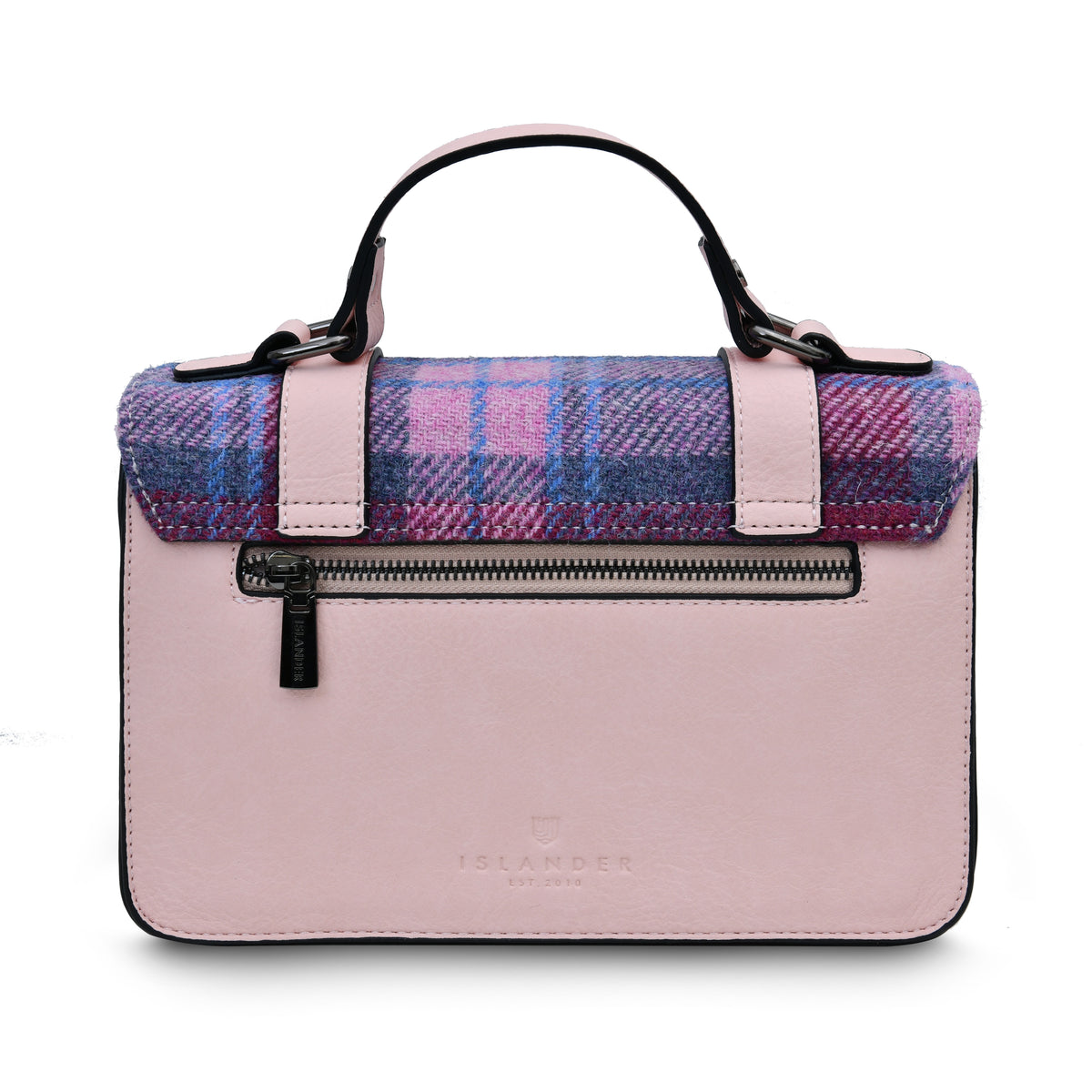 The Medium Satchel – Pink and Blue