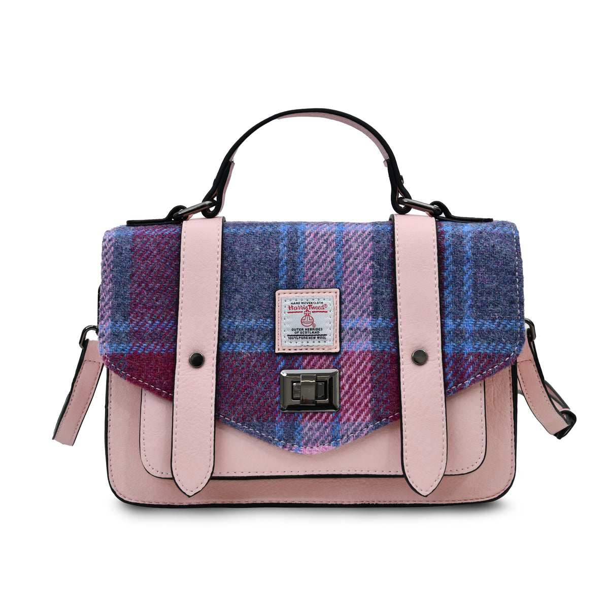 The Medium Satchel – Pink and Blue