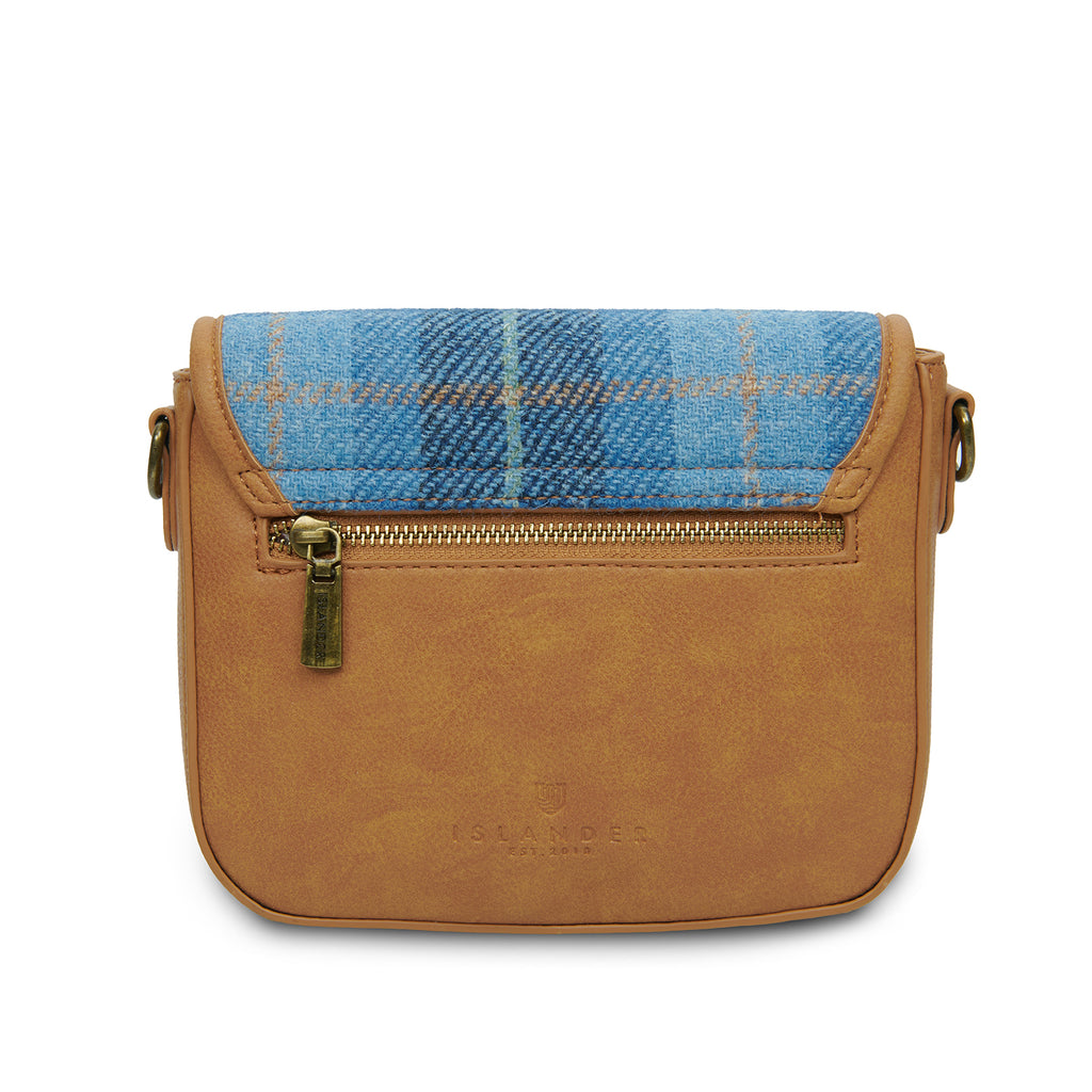 The Mini Saddle Bag – Blue Tartan